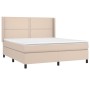 Cama box spring colchón LED cuero sintético capuchino 160x200cm de , Camas y somieres - Ref: Foro24-3139336, Precio: 560,51 €...