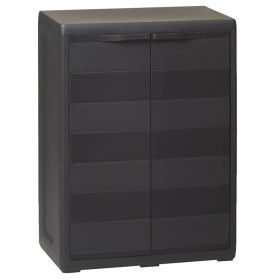 Gartenschrank mit 1 schwarzem Regal von vidaXL, Schließfächer und Lagerschränke - Ref: Foro24-43706, Preis: 96,22 €, Rabatt: %