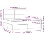 Cama box spring colchón y LED terciopelo rosa 160x200 cm de , Camas y somieres - Ref: Foro24-3139516, Precio: 572,75 €, Descu...