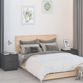 Bedside tables 2 pcs solid gray pine wood 40x34x45 cm by vidaXL, Nightstands - Ref: Foro24-818330, Price: 94,07 €, Discount: %