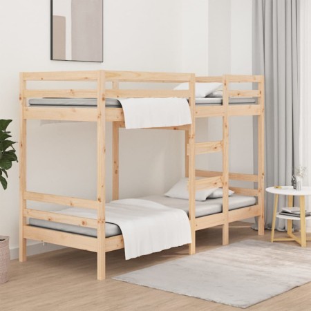 Solid pine wood bunk bed 90x190 cm by , Beds and slatted bases - Ref: Foro24-3139839, Price: 236,78 €, Discount: %