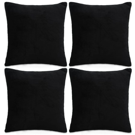 Fabric cushion covers 40x40 cm black 4 units by vidaXL, Cushions - Ref: Foro24-132933, Price: 23,99 €, Discount: %