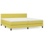 Cama box spring con colchón tela verde 200x200 cm de , Camas y somieres - Ref: Foro24-3139928, Precio: 583,49 €, Descuento: %