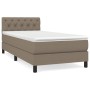 Cama box spring con colchón tela gris taupe 80x200 cm de , Camas y somieres - Ref: Foro24-3140253, Precio: 287,16 €, Descuent...