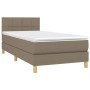 Box spring bed with taupe gray fabric mattress 90x190 cm by , Beds and slatted bases - Ref: Foro24-3140581, Price: 320,77 €, ...