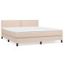 Cama box spring con colchón cuero sintético capuchino 180x200cm de , Camas y somieres - Ref: Foro24-3141082, Precio: 576,37 €...