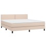 Box spring bed with cappuccino synthetic leather mattress 180x200cm by , Beds and slatted bases - Ref: Foro24-3141082, Price:...