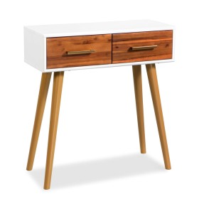 Mesa consola de madera maciza de acacia 70x30x75 cm de vidaXL, Aparadores - Ref: Foro24-245738, Precio: 117,71 €, Descuento: %