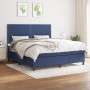 Box spring bed with blue fabric mattress 180x200 cm by , Beds and slatted bases - Ref: Foro24-3141719, Price: 605,96 €, Disco...