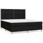 Cama box spring con colchón tela negro 180x200 cm de , Camas y somieres - Ref: Foro24-3142275, Precio: 595,44 €, Descuento: %