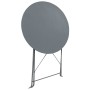 Garden bistro table and chairs set, 3 pieces, gray steel by vidaXL, Garden sets - Ref: Foro24-44355, Price: 79,99 €, Discount: %