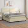 Cama box spring con colchón cuero sintético crema 160x200 cm de , Camas y somieres - Ref: Foro24-3142793, Precio: 578,94 €, D...