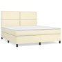 Cama box spring con colchón cuero sintético crema 160x200 cm de , Camas y somieres - Ref: Foro24-3142793, Precio: 578,94 €, D...