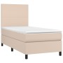 Cama box spring con colchón cuero sintético capuchino 80x200 cm de , Camas y somieres - Ref: Foro24-3142694, Precio: 343,80 €...