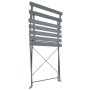 Garden bistro table and chairs set, 3 pieces, gray steel by vidaXL, Garden sets - Ref: Foro24-44355, Price: 91,85 €, Discount: %