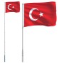 Aluminum flag and pole of Türkiye 5.55 m by , Flags and windsocks - Ref: Foro24-3147145, Price: 98,01 €, Discount: %