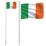 Aluminum Ireland flag and mast 6.23 m by , Flags and windsocks - Ref: Foro24-3147096, Price: 69,62 €, Discount: %