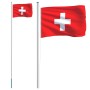 Aluminum pole and flag of Switzerland 6.23 m by , Flags and windsocks - Ref: Foro24-3147113, Price: 56,39 €, Discount: %