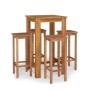 High garden table and stools 5 pcs solid acacia wood by , Garden sets - Ref: Foro24-3154387, Price: 290,63 €, Discount: %