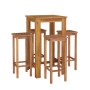 High garden table and stools 5 pcs solid acacia wood by , Garden sets - Ref: Foro24-3154387, Price: 290,63 €, Discount: %