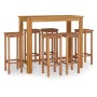 Garden table and high stools 7 pcs solid acacia wood by , Garden sets - Ref: Foro24-3154393, Price: 366,18 €, Discount: %