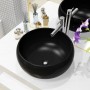 Lavabo redondo de cerámica negro 40x15 cm de vidaXL, Lavabos - Ref: Foro24-142735, Precio: 62,02 €, Descuento: %