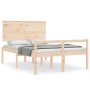 Cama para personas mayores con cabecero madera maciza 140x200cm de , Camas y somieres - Ref: Foro24-3195481, Precio: 152,64 €...