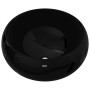 Lavabo redondo de cerámica negro 40x15 cm de vidaXL, Lavabos - Ref: Foro24-142735, Precio: 62,02 €, Descuento: %