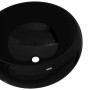 Lavabo redondo de cerámica negro 40x15 cm de vidaXL, Lavabos - Ref: Foro24-142735, Precio: 62,02 €, Descuento: %