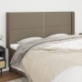 Cabecero con orejas de tela gris taupe 203x16x118/128 cm de , Cabeceros y pies de cama - Ref: Foro24-3119466, Precio: 119,58 ...