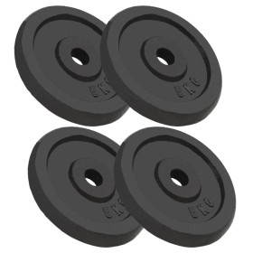 Cast iron weight plates 4 units 4x5 kg by vidaXL, free weight - Ref: Foro24-91392, Price: 72,68 €, Discount: %