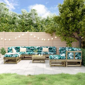 Garden furniture set 11 pieces impregnated pine wood by , Garden sets - Ref: Foro24-3186416, Price: 561,99 €, Discount: %