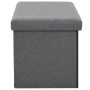 Synthetic linen folding storage bench 76x38x38 dark gray by vidaXL, Benches for halls and storage - Ref: Foro24-247095, Price...