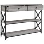 Sonoma gray engineered wood console table 100x28x75 cm by , Side tables - Ref: Foro24-834193, Price: 91,95 €, Discount: %