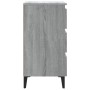 Mesitas de noche 2 uds con patas metal gris Sonoma 40x35x69 cm de , Mesitas de noche - Ref: Foro24-813143, Precio: 131,09 €, ...