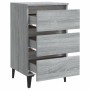 Mesitas de noche 2 uds con patas metal gris Sonoma 40x35x69 cm de , Mesitas de noche - Ref: Foro24-813143, Precio: 131,09 €, ...