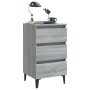 2 pcs bedside tables with Sonoma gray metal legs 40x35x69 cm by , Nightstands - Ref: Foro24-813143, Price: 131,09 €, Discount: %