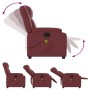 Sillón de masaje reclinable cuero sintético rojo tinto de , Sillones - Ref: Foro24-373533, Precio: 255,99 €, Descuento: %