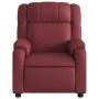 Sillón de masaje reclinable cuero sintético rojo tinto de , Sillones - Ref: Foro24-373533, Precio: 255,99 €, Descuento: %