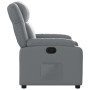 Sillón reclinable de cuero sintético gris de , Sillones - Ref: Foro24-373525, Precio: 236,16 €, Descuento: %