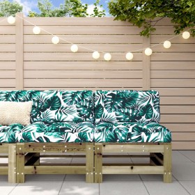 Central garden sofas 2 units impregnated pine wood by , Modular outdoor sofas - Ref: Foro24-825645, Price: 99,99 €, Discount: %