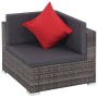 Set de muebles de jardín 8 pzas y cojines ratán sintético gris de vidaXL, Conjuntos de jardín - Ref: Foro24-44424, Precio: 75...