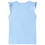 Camiseta infantil de manga volante azul claro 104 de , Camisetas para niños - Ref: Foro24-11325, Precio: 7,95 €, Descuento: %