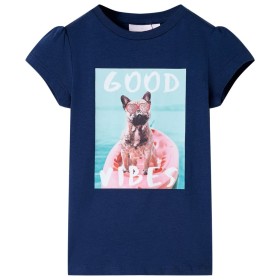 Camiseta infantil azul marino 128 de , Camisetas para niños - Ref: Foro24-11217, Precio: 9,99 €, Descuento: %