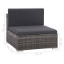 Garden furniture set 8 pieces and gray synthetic rattan cushions by vidaXL, Garden sets - Ref: Foro24-44424, Price: 805,59 €,...