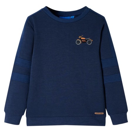 Sudadera infantil azul marino mélange 116 de , Camisetas para niños - Ref: Foro24-12661, Precio: 10,72 €, Descuento: %