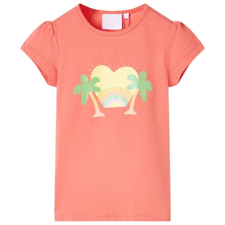 Camiseta infantil color coral 140 de , Camisetas para niños - Ref: Foro24-10433, Precio: 9,99 €, Descuento: %