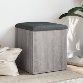 Sonoma gray engineered wood storage bench 42x42x45 cm by , Benches for halls and storage - Ref: Foro24-835038, Price: 52,99 €...