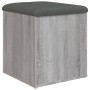 Banco con almacenaje madera ingeniería gris Sonoma 42x42x45 cm de , Bancos para recibidores y almacenamiento - Ref: Foro24-83...