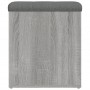 Banco con almacenaje madera ingeniería gris Sonoma 42x42x45 cm de , Bancos para recibidores y almacenamiento - Ref: Foro24-83...